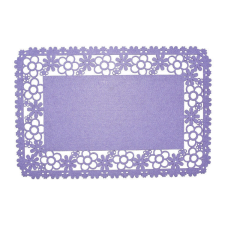  Filc alátét (téglalap alakú, lila, kis virágos mintával) fajáték