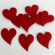  Filc francia szív 4cm 10db/csomag dekorációs kellék