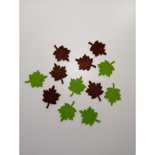 Filcfigura - Mini levél (12db/cs, átm. kb.: 3cm) filc