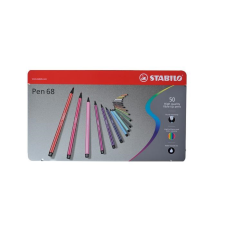 Filctoll STABILO Pen 68 50db-os készlet fém dobozban toll