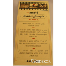  Filmkockás esküvői meghívó dekorációs kellék