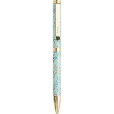 FILOFAX Golyóstoll, 1,0 mm, arany színű klip, menta színű tolltest, FILOFAX &quot;Botanical&quot;, fekete toll