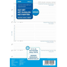 FILOFAX Kalendárium betét, tervező Filofaxhoz, A5, heti, 1 hét/2 oldal, 2024 gyűrűs kalendárium betétlap