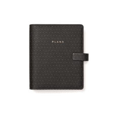 FILOFAX Kalendárium, gyûrûs, betétlapokkal, A5, FILOFAX "Moonlight", fekete - NFX022655 (FX-022655) gyűrűskönyv