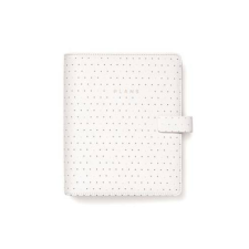 FILOFAX Kalendárium, gyűrűs, betétlapokkal, A5, FILOFAX "Moonlight", fehér gyűrűskönyv