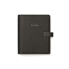 FILOFAX Kalendárium, gyűrűs, betétlapokkal, A5, FILOFAX "Moonlight", fekete gyűrűskönyv