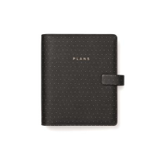 FILOFAX Kalendárium, gyűrűs, betétlapokkal, A5, FILOFAX Moonlight, fekete (NFX022655) gyűrűskönyv