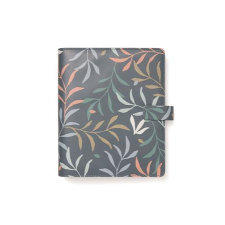 FILOFAX Kalendárium, gyűrűs, betétlapokkal, A5, FILOFAX "Botanical", sötétkék gyűrűskönyv