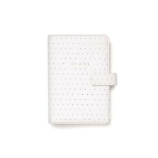 FILOFAX Kalendárium, gyűrűs, betétlapokkal, personal méret, FILOFAX "Moonlight", fehér gyűrűskönyv