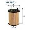 Filtron olajszűrő OE 667/1