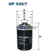 Filtron Olajszűrő (OP 526/7) olajszűrő