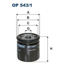 Filtron olajszűrő OP 543/1 autóalkatrész