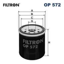 Filtron olajszűrő OP 572 autóalkatrész