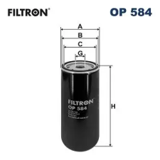 Filtron olajszűrő OP 584 autóalkatrész