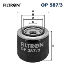 Filtron olajszűrő OP 587/3 autóalkatrész