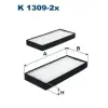 Filtron szűrő, utastér levegő K 1309-2x