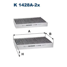Filtron szűrő, utastér levegő K 1428A-2x autóalkatrész