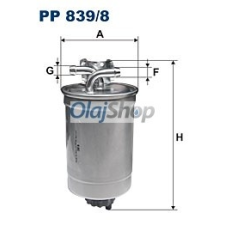 Filtron Üzemanyagszűrő (PP 839/8) üzemanyagszűrő