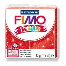 FIMO Gyurma, 42 g, égethető, FIMO &quot;Kids&quot;, glitteres piros süthető gyurma