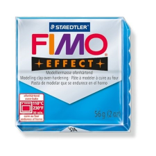 FIMO Gyurma, 56 g, égethető, "Effect", áttetsző kék süthető gyurma