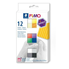 FIMO Gyurma, készlet, 12x25 g, égethető, FIMO "Effect Colours", 12 különböző szín süthető gyurma