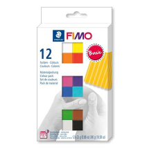 FIMO Gyurma, készlet, 12x25 g, égethető, fimo &quot;soft basic&quot;, 12 különböző szín 8023 c12-1 süthető gyurma