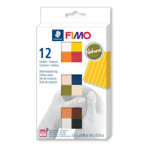 FIMO Gyurma, készlet, 12x25 g, égethető, fimo &quot;soft natural&quot;, 12 különböző szín 8023 c12-4 süthető gyurma