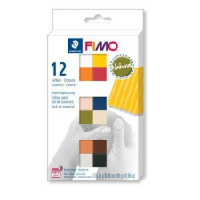 FIMO Gyurma, készlet, 12x25 g, égethető, FIMO "Soft Natural", 12 különböző szín süthető gyurma