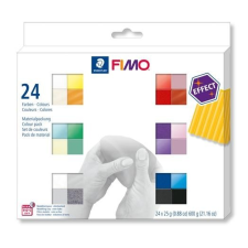FIMO Gyurma, készlet, 24x25 g, égethető, FIMO &quot;Effect Colours&quot; 24 különböző szín kreatív és készségfejlesztő