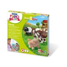 FIMO Gyurma készlet, 4x42 g, égethető,  "Kids Form & Play", farm gyurma