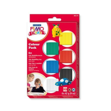 FIMO Gyurma készlet, 6x42 g, égethető,  "Kids Color Pack", 6 alapszín süthető gyurma
