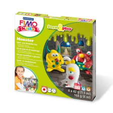 FIMO Kids süthető gyurma készlet, Form & Play - 4x42 g - szörnyek modellmassza