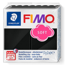Fimo Soft süthető gyurma, 57g fekete süthető gyurma