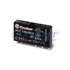 Finder 34.51.7.024.5000 Ultravékony printrelé,1 váltóérintkező,6A villanyszerelés