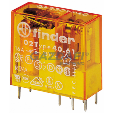 Finder 40.61.8.230.0000 Miniatűr printrelé, 1 váltóérintkező,16A villanyszerelés