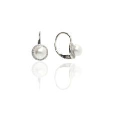 Fine Silver AG121641 -Ezüst hagyományos záras beakasztós női fülbevaló pár fülbevaló