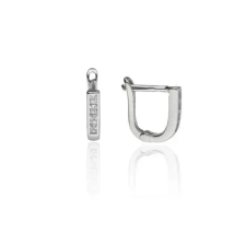 Fine Silver AG121927 - Ezüst francia záras női fülbevaló pár fülbevaló