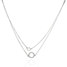 Fine Silver - Ezüst nyaklánc medállal Hossz: 42 - 45 cm nyaklánc