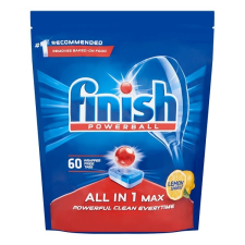 Finish Mosogatógép tabletta FINISH Powerball All in 1 Max citrom 60 db tisztító- és takarítószer, higiénia