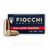 Fiocchi 9x19 Fiocchi Subsonic FMJ 158grain
