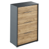  Fiókos komód, grafit/tölgyfa artisan, RIOMA NEW TYP 22