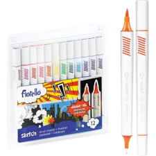Fiorello Filctoll Fiorello GR-F726-12 Színes Kétvégű 12 darabos (384136) filctoll, marker