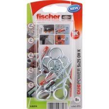 Fischer DŰBEL 5X25MM 8 DB CSAVARRAL "DUOPOWER" FISCHER barkácsolás, csiszolás, rögzítés