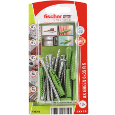 Fischer DŰBEL 6X35MM 10 DB CSAVARRAL &quot;UX GREEN&quot; FISCHER barkácsolás, csiszolás, rögzítés