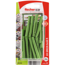Fischer DŰBEL 6X50MM 20 DB "UX GREEN" FISCHER barkácsolás, csiszolás, rögzítés