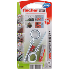 Fischer DŰBEL 8X40MM 2 DB CSAVARRAL &quot;DUOPOWER&quot; FISCHER barkácsolás, csiszolás, rögzítés