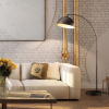 Fischer & Honsel modern állólámpa leitung bézs fekete szürke fhl40358