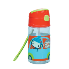  Fisher-Price Animals Car műanyag szívószálas kulacs akasztóval 350 ml kulacs, kulacstartó