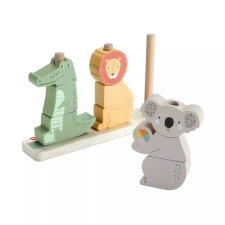 Fisher Price Fisher-Price Wood Fából készült Állatos rakosgató (HXV04) kreatív és készségfejlesztő