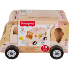 Fisher Price HXT86 fagylalt Formaválogató készségfejlesztő játék fából formabedobó